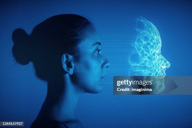 facial recognition technology - digital bildbanksfoton och bilder