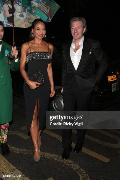 Emma Thynn, Marchioness of Bath and Ceawlin Thynn, 8th Marquess of Bath seen attending Annabel's For The Amazon, a fundraising event at Annabel's to...