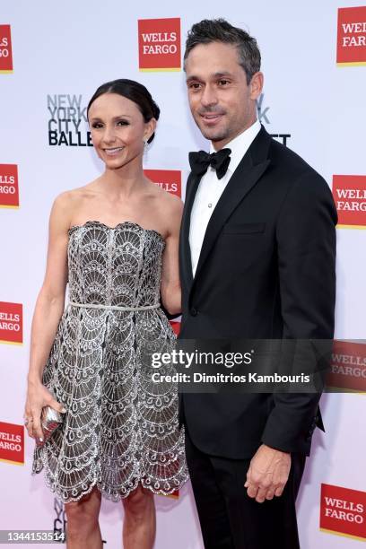Georgina Bloomberg and Justin Waterman attend the 2021 New York City Ballet Fall Fashion Gala at David H. Koch Theater at Lincoln Center on September...