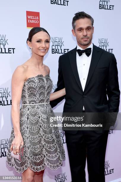 Georgina Bloomberg and Justin Waterman attend the 2021 New York City Ballet Fall Fashion Gala at David H. Koch Theater at Lincoln Center on September...