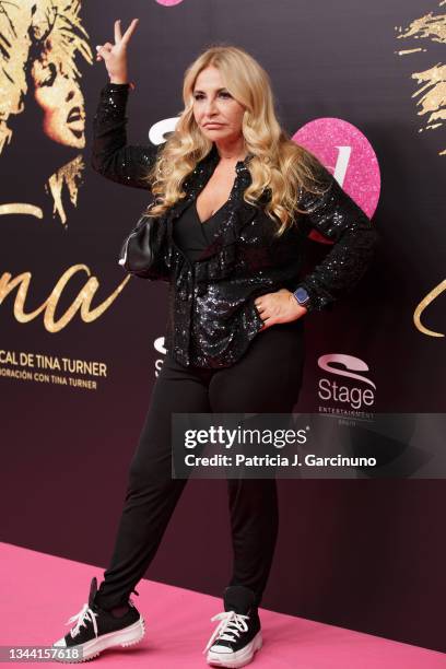 Cristina Tarrega attends "Tina, El Musical" premiere at Teatro Coliseum on September 30, 2021 in Madrid, Spain.