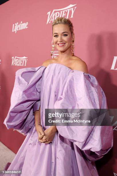 Katy Perry attends Variety's Power of Women Presented by Lifetime at Wallis Annenberg Center for the Performing Arts on September 30, 2021 in Beverly...
