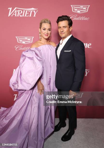 Katy Perry and Orlando Bloom attend Variety's Power of Women Presented by Lifetime at Wallis Annenberg Center for the Performing Arts on September...