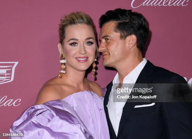 Honoree Katy Perry and Orlando Bloom attends Variety's Power Of Women at Wallis Annenberg Center for the Performing Arts on September 30, 2021 in...