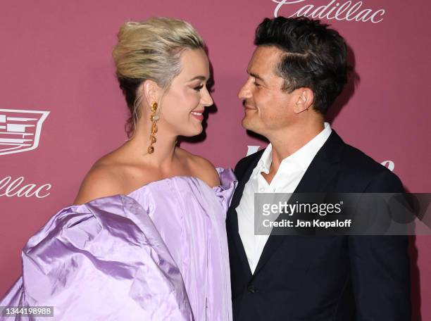 Katy Perry and Orlando Bloom attend Variety's Power Of Women: Los Angeles Event on September 30, 2021 in Beverly Hills, California.