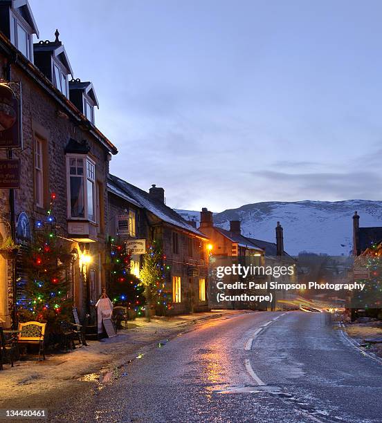 castleton christmas lights - castleton stock pictures, royalty-free photos & images
