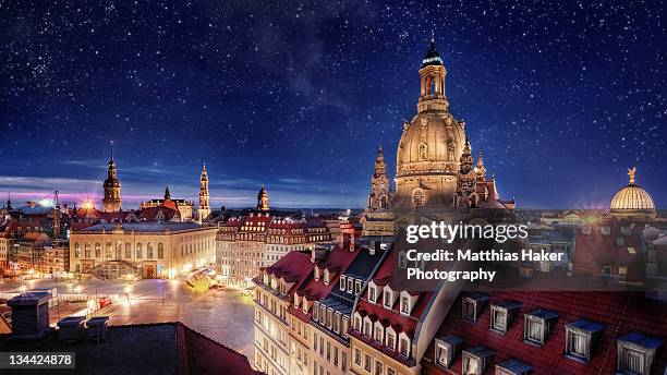 church of our lady - dresden frauenkirche stock pictures, royalty-free photos & images