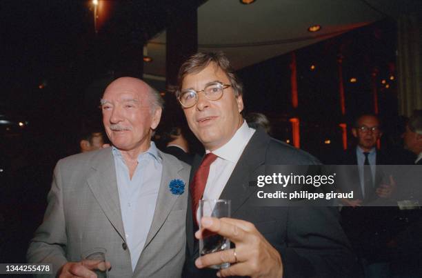 Eddie Barclay with the founder of Elite Agence : John Casablancas.