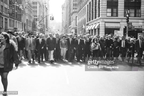 October 13: MANDATORY CREDIT Bill Tompkins/Getty Images Anti Semitism Rally. Union Square park. October 13th 1991 in New York City.