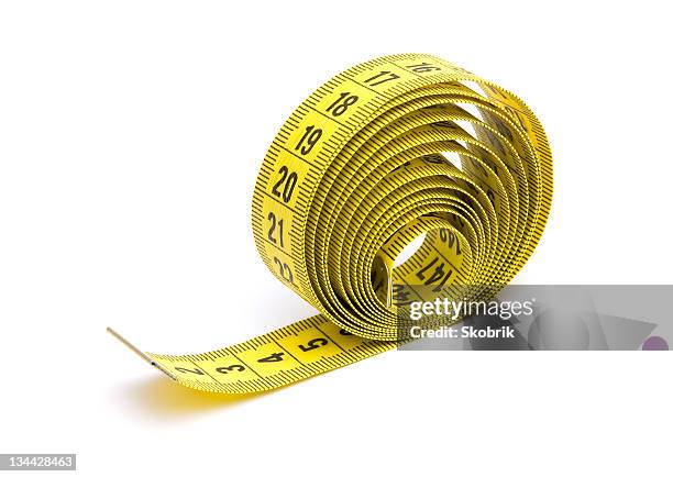 yellow measuring tape - metro foto e immagini stock
