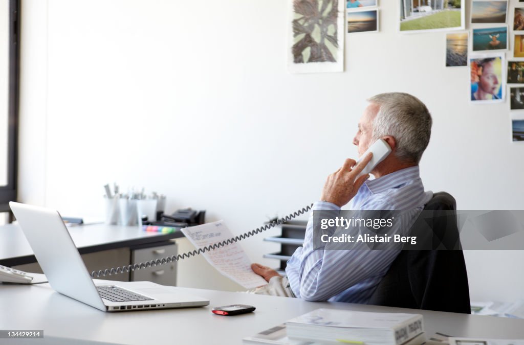 Businessman on phone