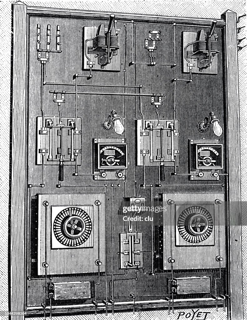 Distribution board for electric components