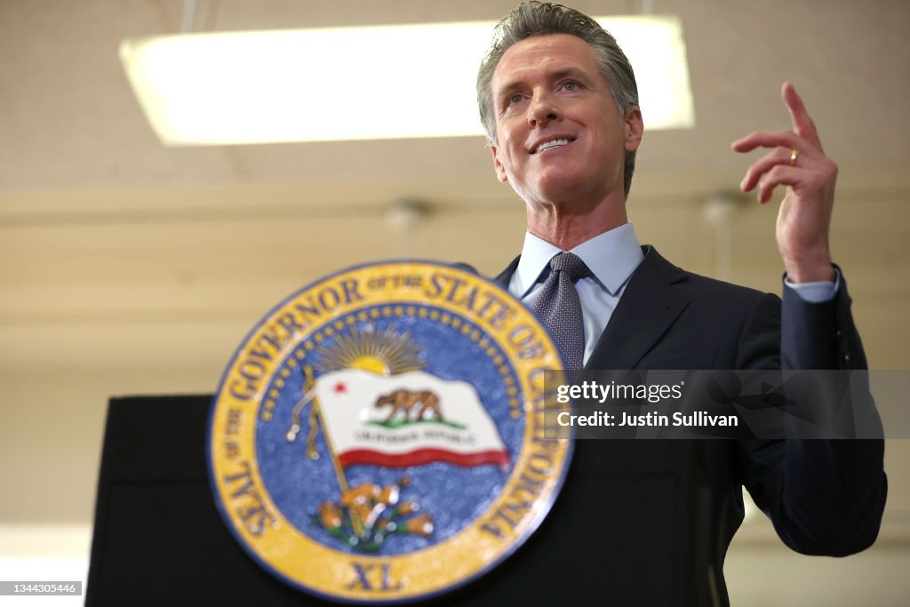 California Governor Newsom Speaks On State's School Safety And Covid Prevention Efforts