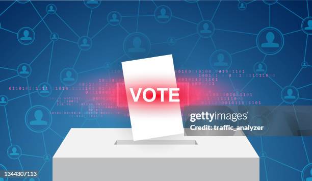 electronic voting - election background stock illustrations