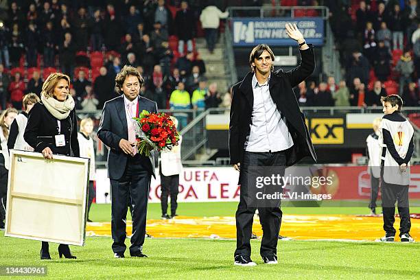 Bryan Ruiz of Fulham during the Europa League match between FC Twente and Fulham FC at the Grolsch Veste, December 01, 2011 in Enschede, Netherlands.