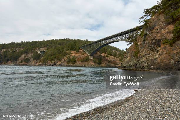 deception pass bridge - whidbey island bildbanksfoton och bilder