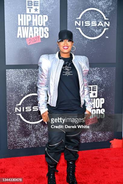 Rapsody attends the 2021 BET Hip Hop Awards at Cobb Energy Performing Arts Centre on October 01, 2021 in Atlanta, Georgia.