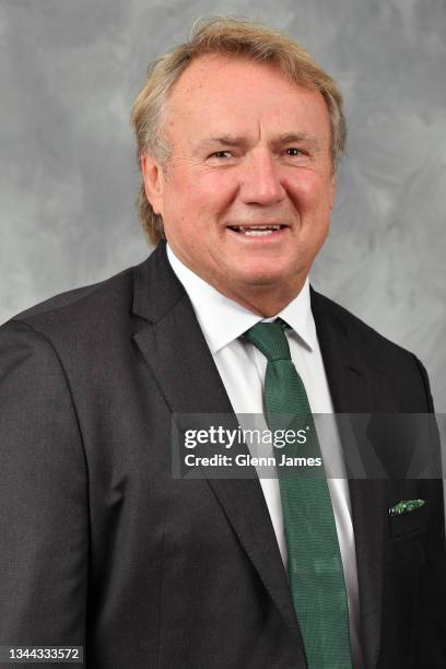 Rick Bowness of the Dallas Stars poses for his official headshot for the 2021-2022 season on September 22, 2021 at the Comerica Center in Frisco,...