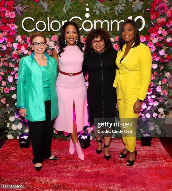 Valerie Jarrett, ColorComm Founder and CEO Lauren Wesley Wilson, April D. Ryan, and Rashida Jones attend the ColorComm 10 Year Anniversary Luncheon...