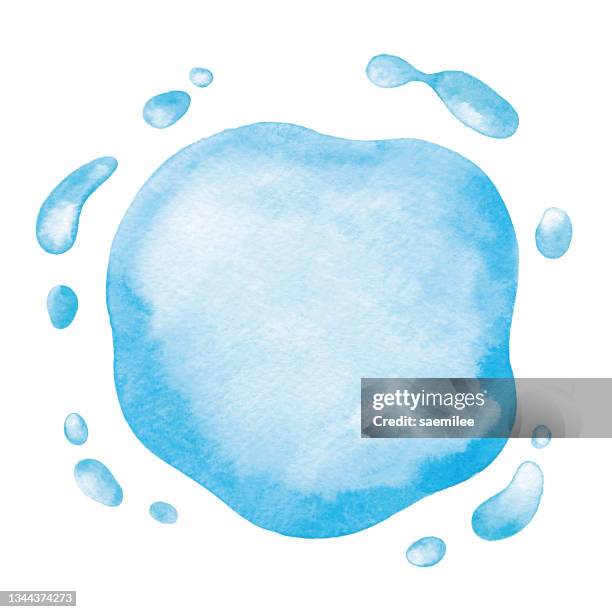 watercolor blue waterdrops background - condensation stock illustrations