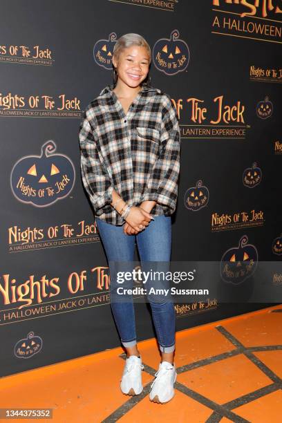 Storm Reid attends Nights of the Jack Friends & Family Preview Night on October 01, 2021 in Calabasas, California.