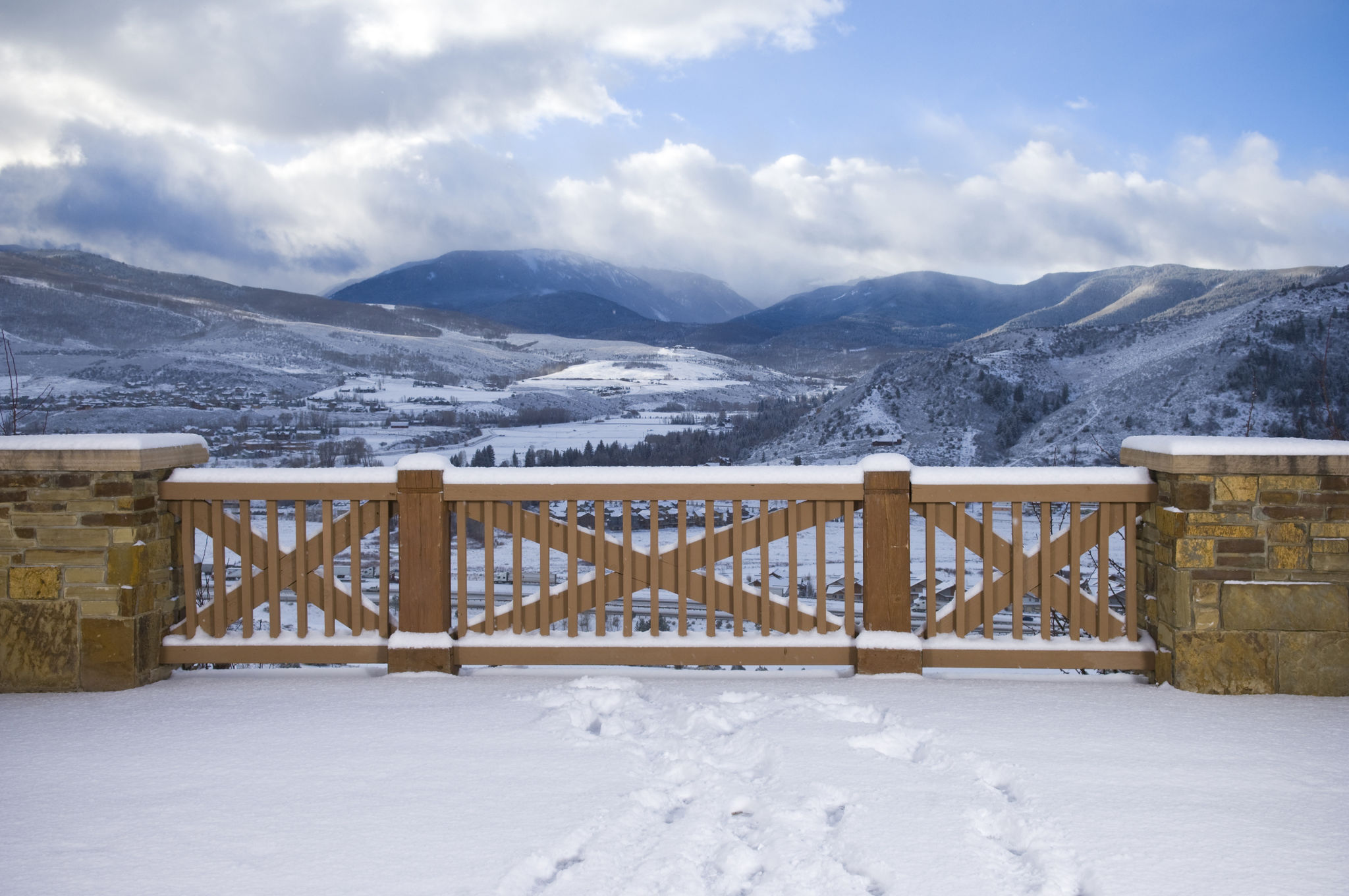 winter mountain view