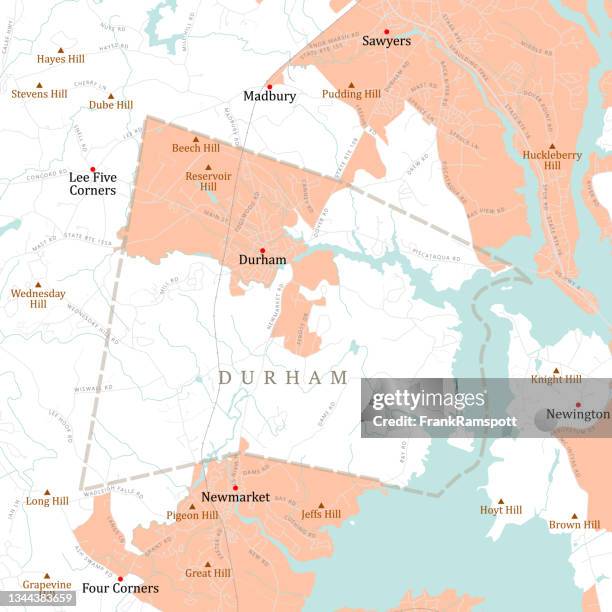 nh strafford durham vector road map - durham new hampshire stock illustrations