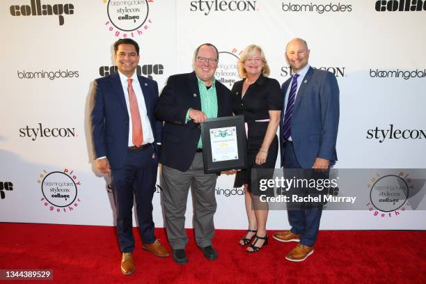 Council Member Manuel Chavez, City of Costa Mesa Mayor John Stephens, Supervisor Katrina Foley, and Council Member Jeffrey Harlan attend Eat, Play...