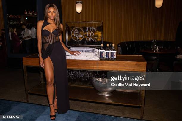 Singer and business woman Ciara poses for a photo at the party to kick off her partnership with Ten To One Rum at Bourbon Steak Seattle on October...