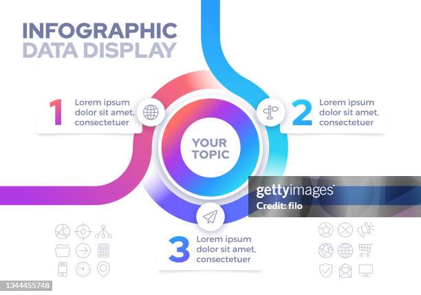 stockillustraties, clipart, cartoons en iconen met connection synergy teamwork data infographic design - process flow