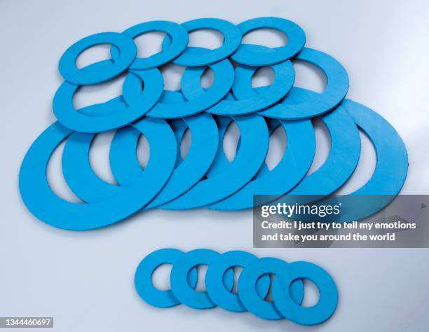 gasket and flanges - rubber ring stock-fotos und bilder