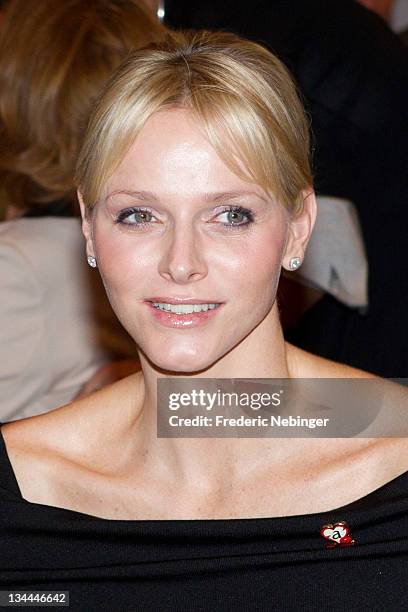 Princess Charlene of Monaco attend the Fight Aids Monaco Gala And Auction 2011 on December 1, 2011 in Monaco.