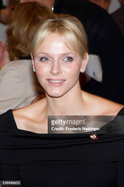 Princess Charlene of Monaco attend the Fight Aids Monaco Gala And Auction 2011 on December 1, 2011 in Monaco.