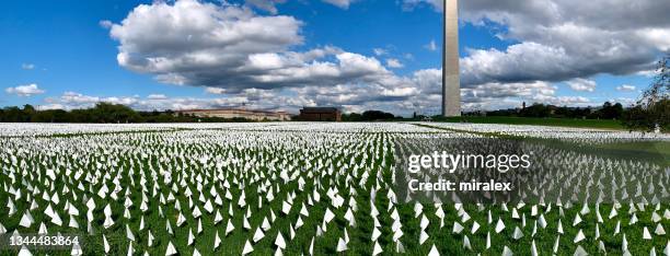 covid-19 memorial on national mall in washington, dc - national mall stockfoto's en -beelden