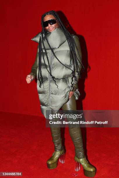 Law Roach poses on the runway during the Balenciaga Womenswear Spring/Summer 2022 show as part of Paris Fashion Week at Theatre Du Chatelet on...