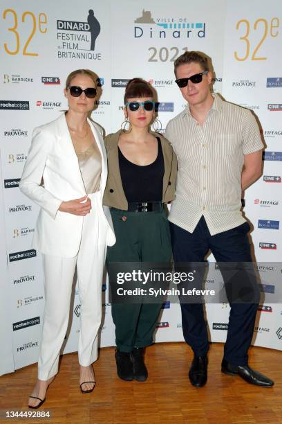 Niamh Algar, Prano Bailey-Bond, Lorne MacFadyen attend the photocall of the closing ceremony during the 32nd Dinard British Film Festival on October...