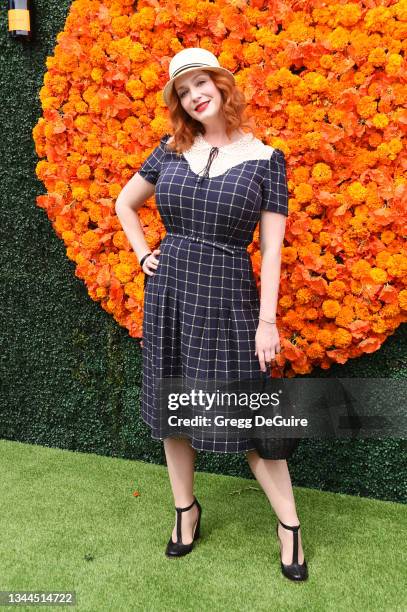 Christina Hendricks attends the Veuve Clicquot Polo Classic Los Angeles at Will Rogers State Historic Park on October 02, 2021 in Pacific Palisades,...