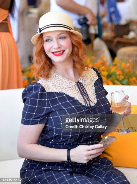 Christina Hendricks attends the Veuve Clicquot Polo Classic Los Angeles at Will Rogers State Historic Park on October 02, 2021 in Pacific Palisades,...