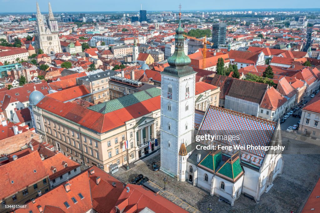 St. Mark's Church & Zagreb Cathedral, Upper Town, Zagreb, Croatia