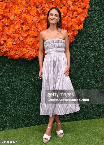 Jordana Brewster attends the Veuve Clicquot Polo Classic at Will Rogers State Historic Park on October 02, 2021 in Pacific Palisades, California.