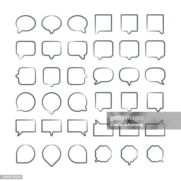speech bubble - rough hands stock illustrations