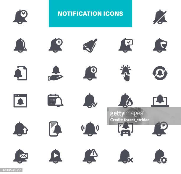 stockillustraties, clipart, cartoons en iconen met notification icons. the set contains icons as warning sign, security, error, mail, - notification