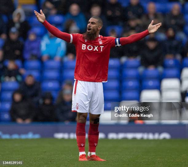 Lewis Grabban of Nottingham Forest during the Sky Bet Championship match between Birmingham City and Nottingham Forest at St Andrew's Trillion Trophy...