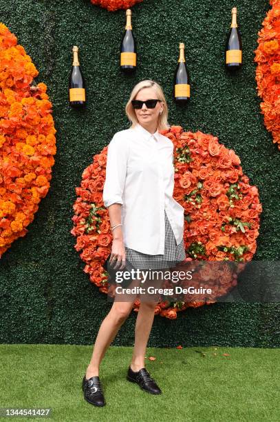 Charlize Theron attends the Veuve Clicquot Polo Classic Los Angeles at Will Rogers State Historic Park on October 02, 2021 in Pacific Palisades,...