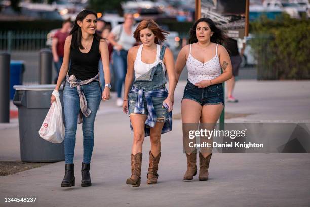 General view of the atmosphere prior to Brad Paisley performing on stage at North Island Credit Union Amphitheatre on October 02, 2021 in Chula...