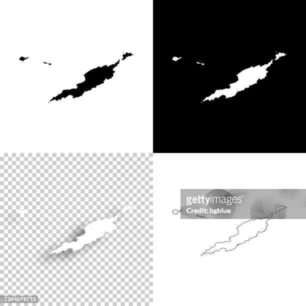 ilustrações, clipart, desenhos animados e ícones de mapas de anguilla para design. fundo em branco, branco e preto - ícone da linha - anguilla