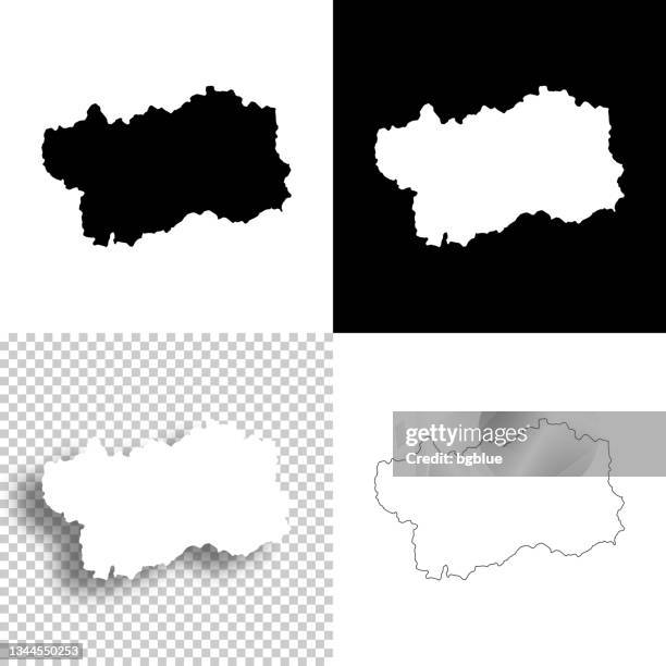 aosta valley maps for design. blank, white and black backgrounds - line icon - valle d'aosta stock illustrations