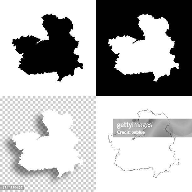 castilla-la mancha maps for design. blank, white and black backgrounds - line icon - la mancha 幅插畫檔、美工圖案、卡通及圖標