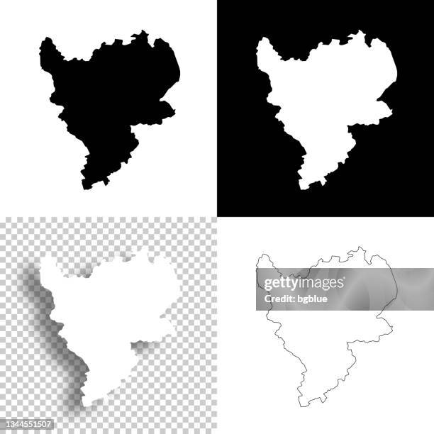 east midlands maps for design. blank, white and black backgrounds - line icon - template:east stock illustrations