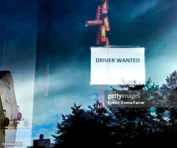 driver wanted sign - brexit food stock pictures, royalty-free photos & images